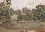 Wilmot Pilsbury,RWS Landscape in Leicestershire (mk46) oil painting